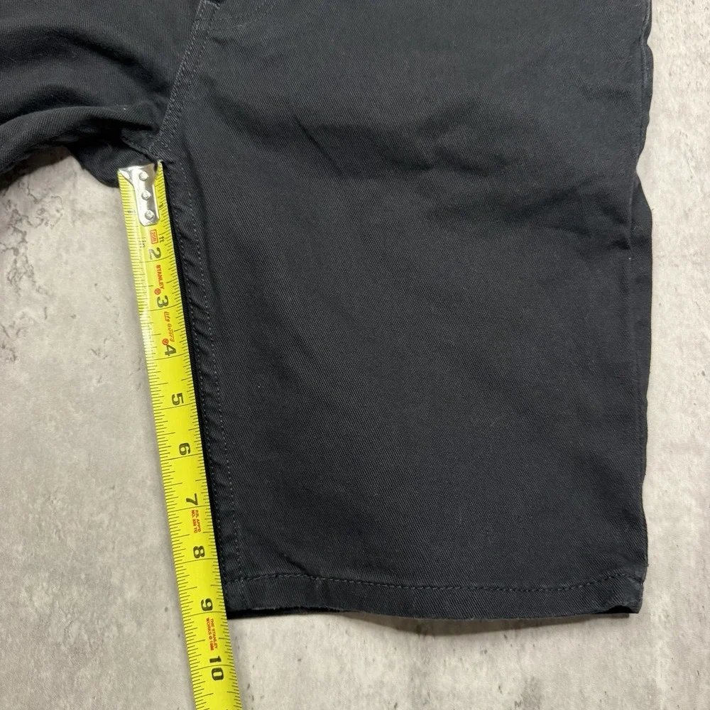 Levis 502 Jeans Shorts Mens 32 BLACK Denim Dark Wash Casual Jorts Cotton